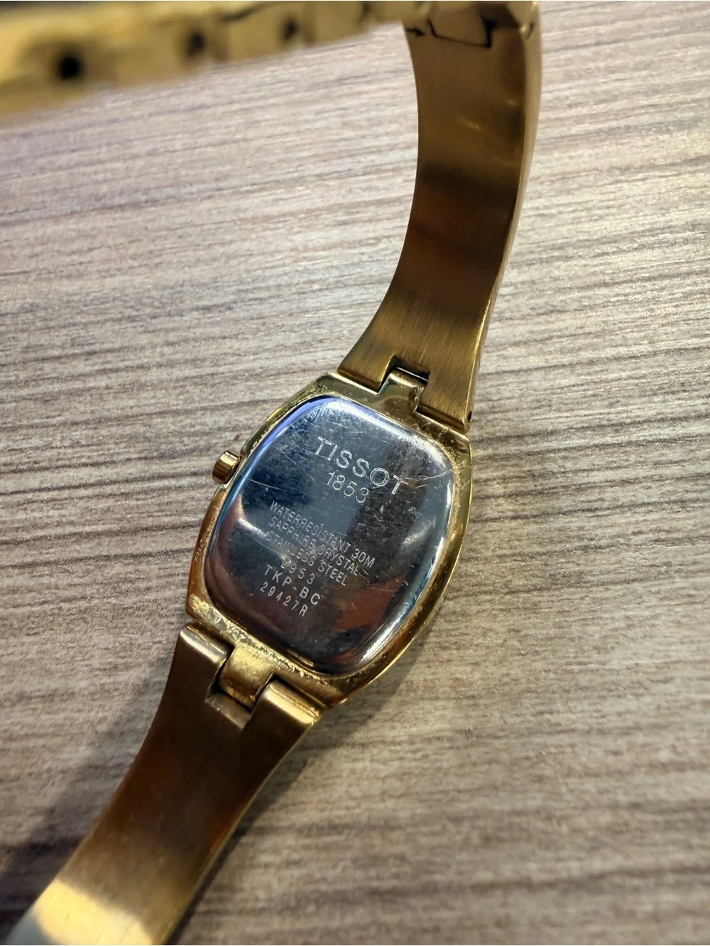 Tissot Gold Tone Bracelet Watch with Crystal Accents